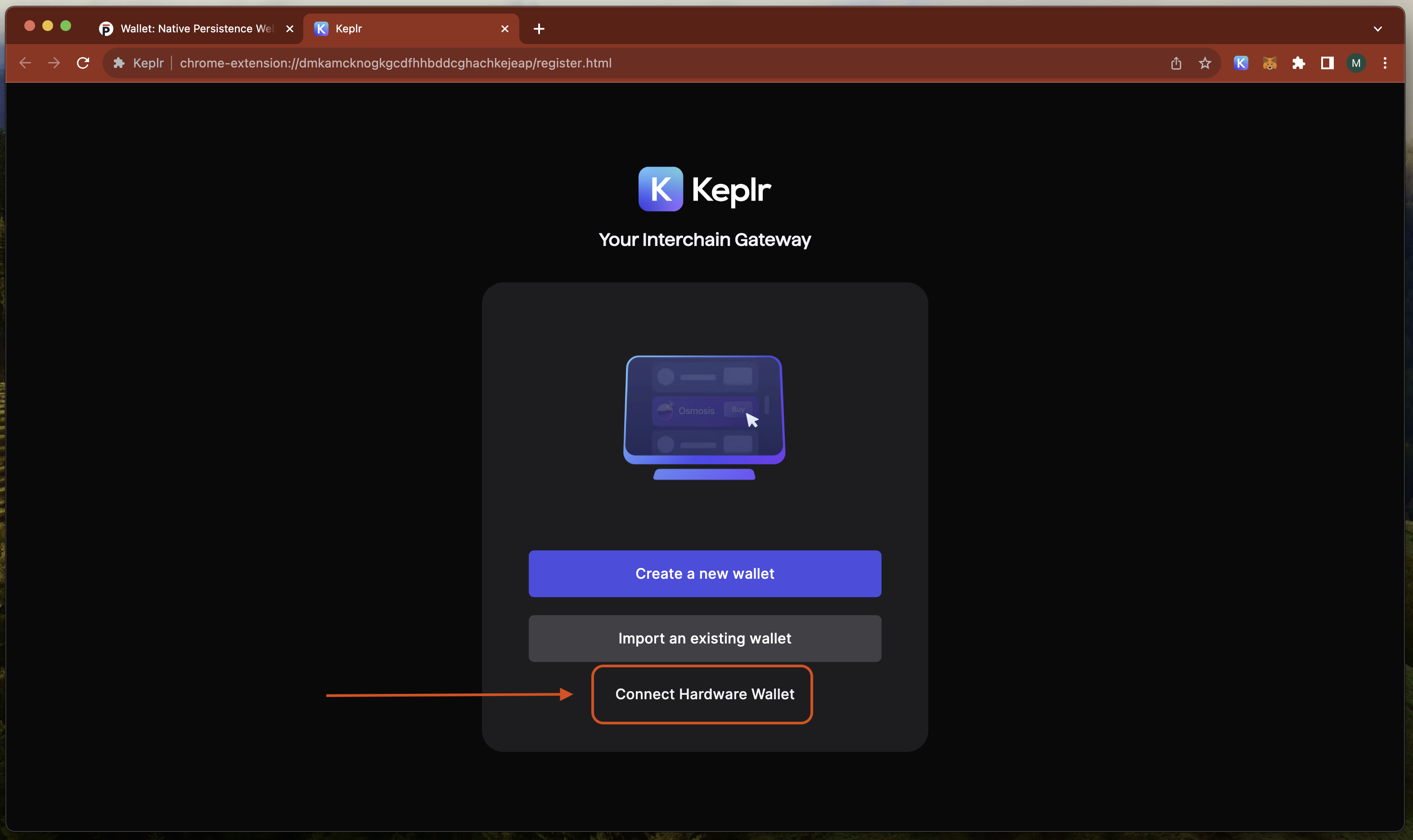 Ledger Hardware Wallet | Persistence Docs