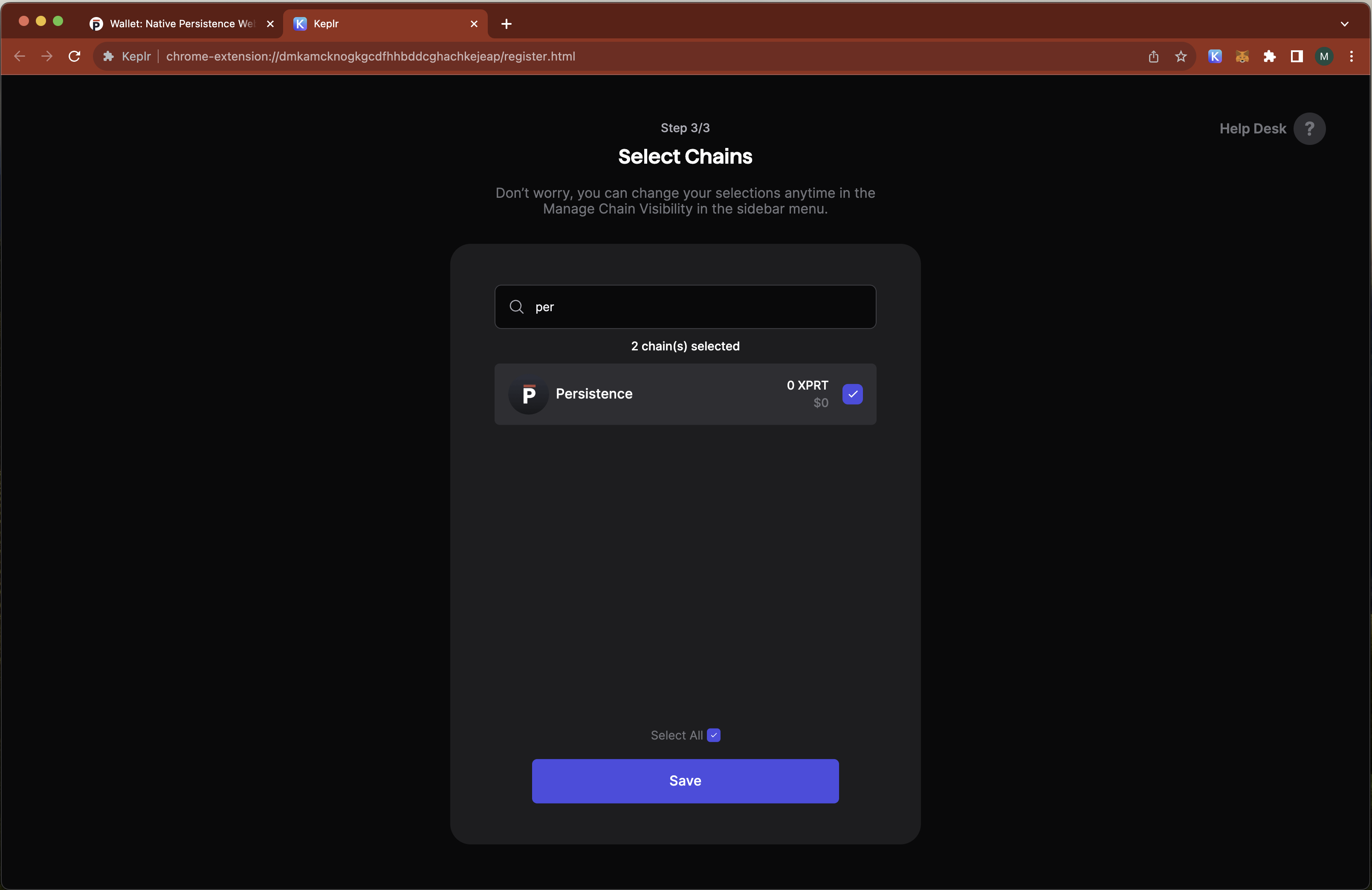 Ledger Hardware Wallet | Persistence Docs