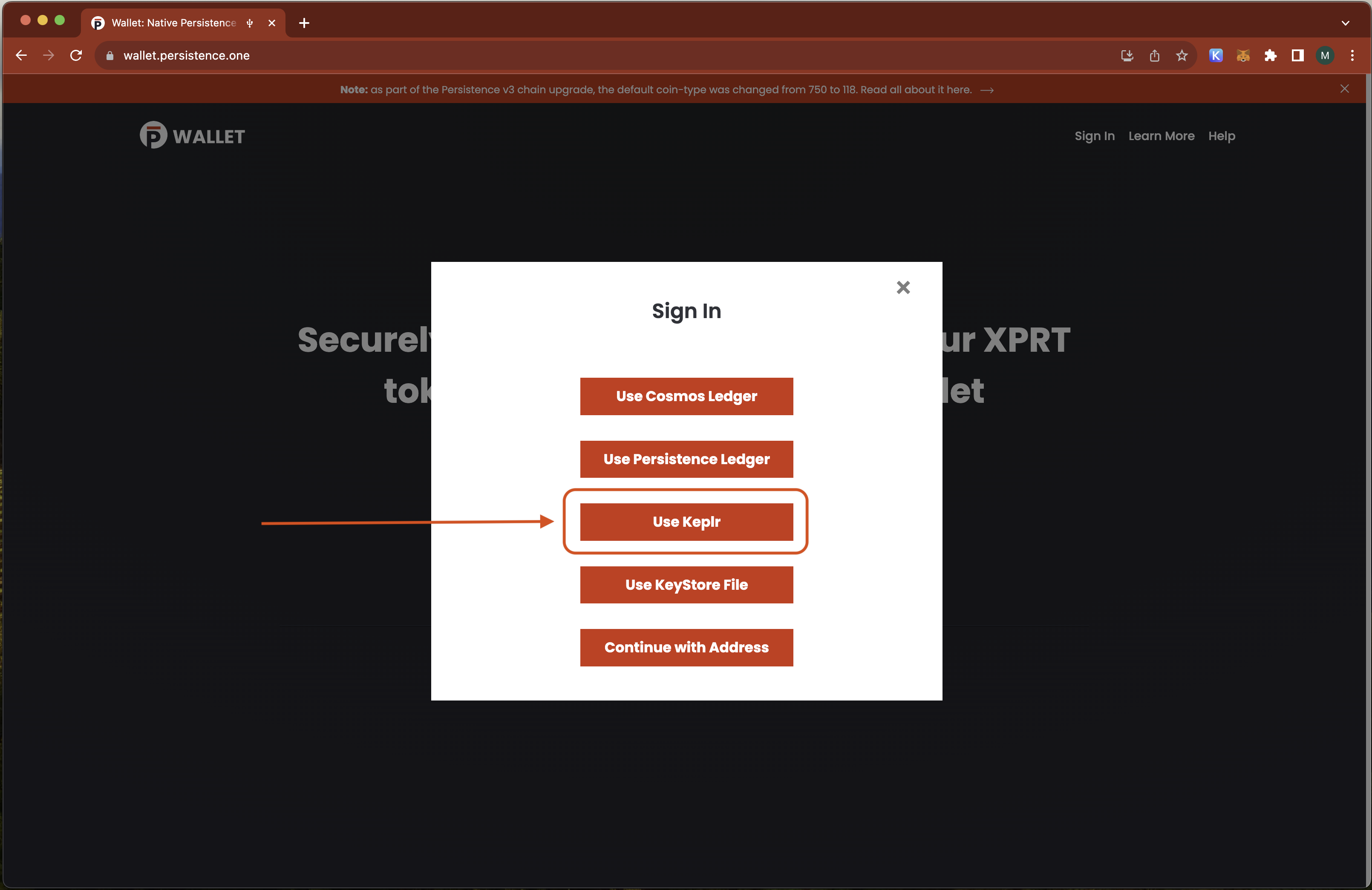 Ledger Hardware Wallet | Persistence Docs